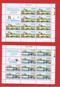 Malta #539-540 MNH OG  sheets of 10  Europa   Free S/H