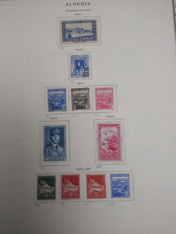 collection on pages Algeria 1937-49 PS: CV $120
