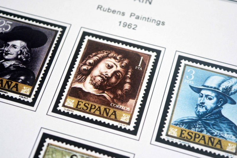 COLOR PRINTED SPAIN 1944-1975 STAMP ALBUM PAGES (100 illustrated pages)