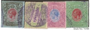 East Africa & Uganda 50-51, 53-54 Used. Revenue cancels