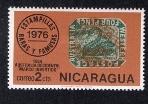 Nicaragua 1976 2c Rare Stamps Issue, Scott 1039 MH, value = 30c