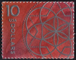 SC#5755 $10.00 Floral Geometry Single (2023) SA