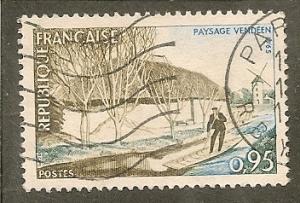 France   Scott 1129         River, Windmill             Used