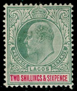 NIGERIA - Lagos SG61, 2s 6d green & carmine, LH MINT. Cat £26.