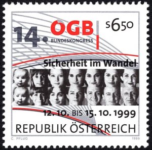 Austria 1999 MNH Stamps Scott 1797 Trade Unions