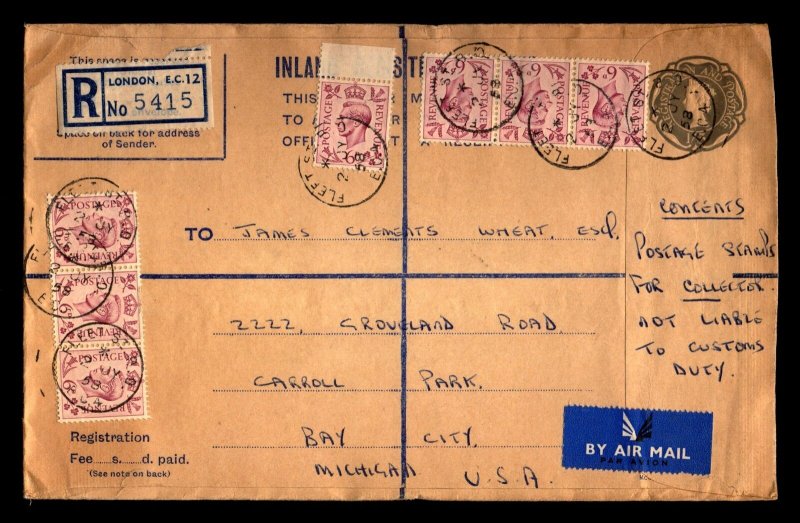 England 1958 - London, WC - Registered Mail - F27951 