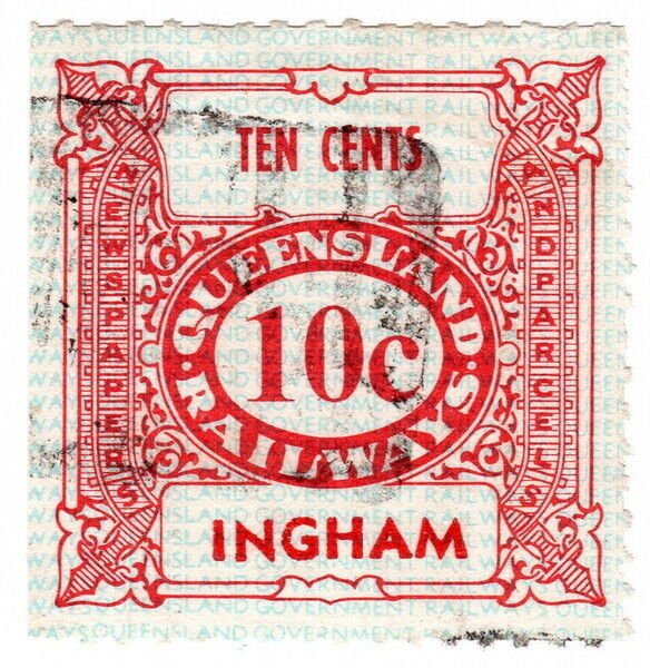 (I.B) Australia - Queensland Railways : Parcel 10c (Ingham)