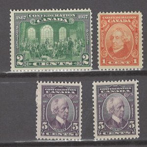 COLLECTION LOT # 3087 CANADA #141-4 MH (#141 MNH) 1927 CV+$15