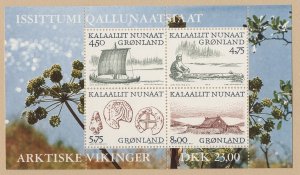Greenland Grönland Scott #351-354 Arctic Vikings MNH souvenir sheet