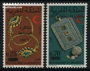 Morocco 1973, Tourism congress 2v overprints, MNH