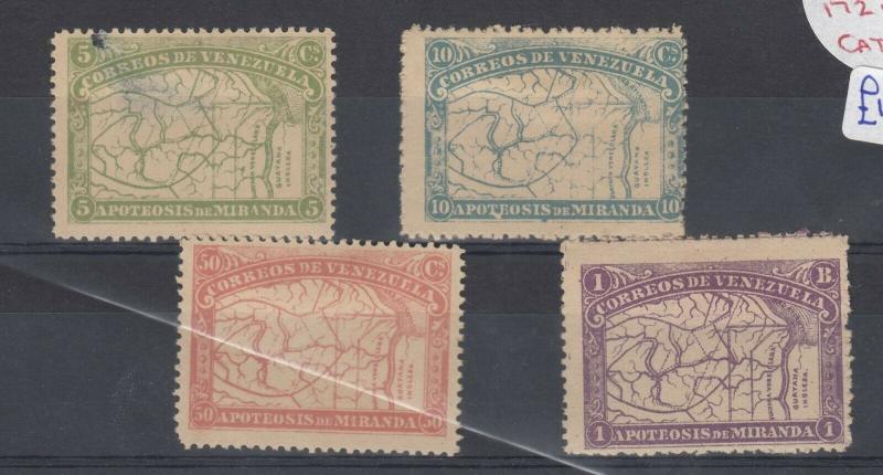Venezuela 1896 Death Of Miranda Set SG169/173 MH J4191