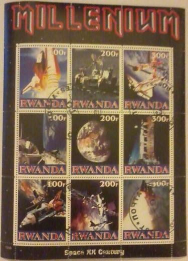 RWANDA SHEET USED MNH MILLENIUM SPACE 