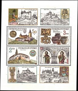 Czechoslovakia #2418a, Complete Set, S/S Only, 1982, Never Hinged