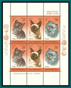 New Zealand 1983 Health, Cats, MS, MNH  #B117a,SGMS1323