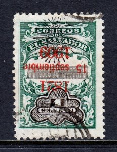 El Salvador - Scott #374a - Inverted watermark - Used - SCV $10