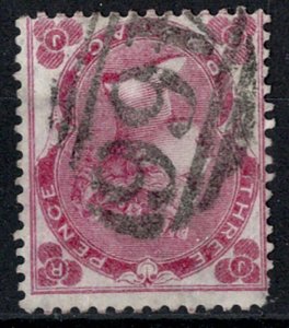 GB 1862 3d bright carmine-rose wmk inverted vgu, short perf sg76wi cat £1200