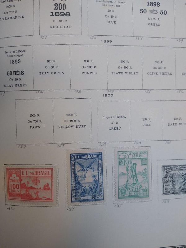 collection on pages Brazil 1844-1900 PS: CV $140