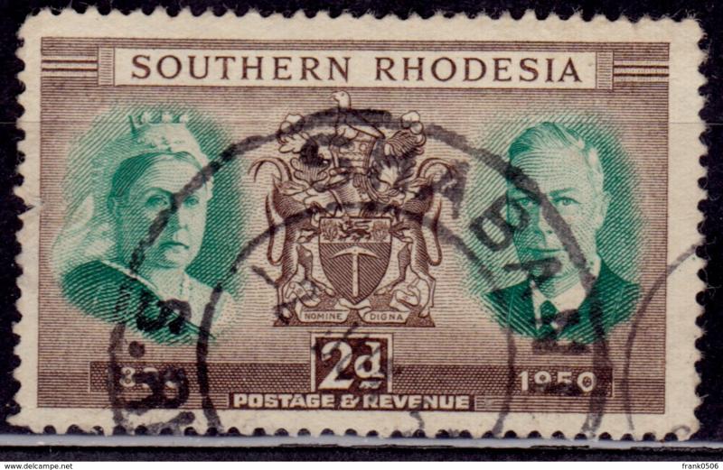Southern Rhodesia 1950, 60th Anniversary, 2d, Scott#73, used