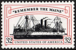 SC#3192 32¢ Remember the Maine Single (1998) MNH