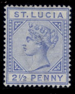 ST. LUCIA QV SG46, 2½d ultramarine, M MINT. Cat £13.