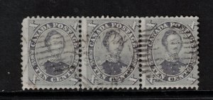 Canada #17 Used Scarce Strip Of Three With London ONT Sept 25 66 Dated CDS