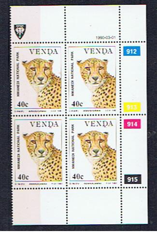 LEOPARD BLOCK OF 4 UNMOUNTED MINT VENDA