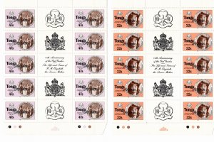 Tonga 1985 MNH Sc 608a-11a SPECIMEN sheets of 10