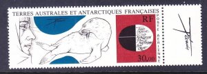 FSAT/TAAF C88 MNH 1985 Explorer & Seal by Tremois Airmail Issue Very Fine