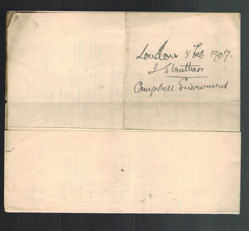 1907 Scotland Stampless Letter Cover Board of Education