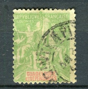 FRENCH COLONIES; 1890s Classic Tablet issue used 5c. value + Postmark, Guadeloup