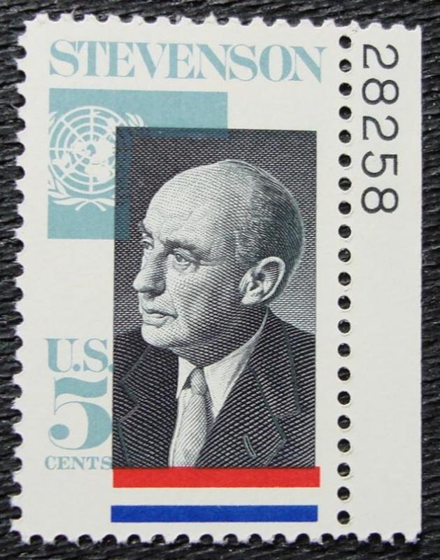 US #1275 MNH PN Single, Adlai Stevenson SCV $.25