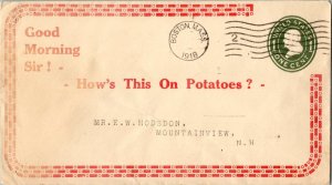 United States Advertising 1c Franklin Circular Die Envelope 1918 Boston, Mass...