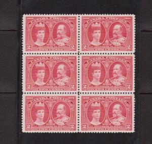 Canada #98 XF/NH Gem Block Of Six  **With Certificate**