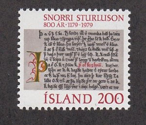 Iceland # 518, Excerpt from Olafs Saga, Mint NH, 1/2 Cat.