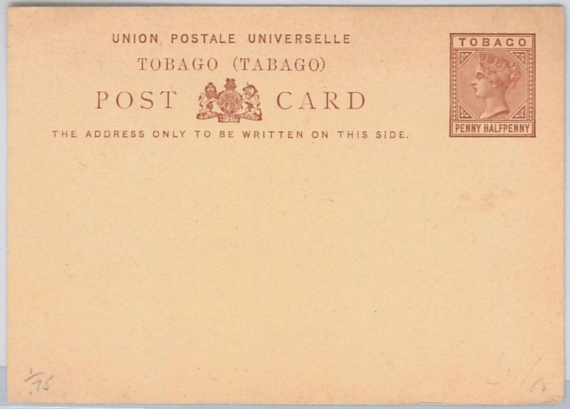 TOBAGO -  POSTAL STATIONERY CARD: Higgings & Gage # 1