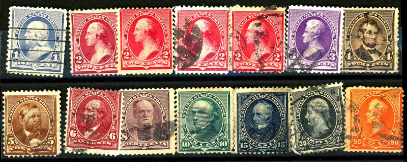 U.S. #219-229 USED COMPLETE SET