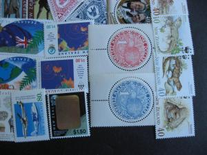 NEW ZEALAND 33 different MNH stamps 1990 to 2005 era, check them out! 