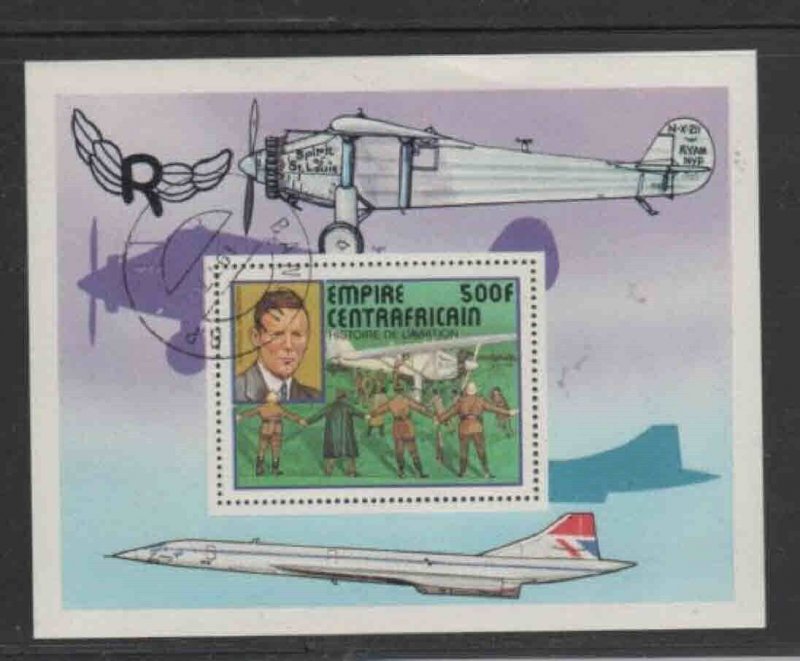 CENTRAL AFRICAN REPUBLIC #302 1977 HISTORY AVIATION MINT VF NH O.G CTO S/S cc