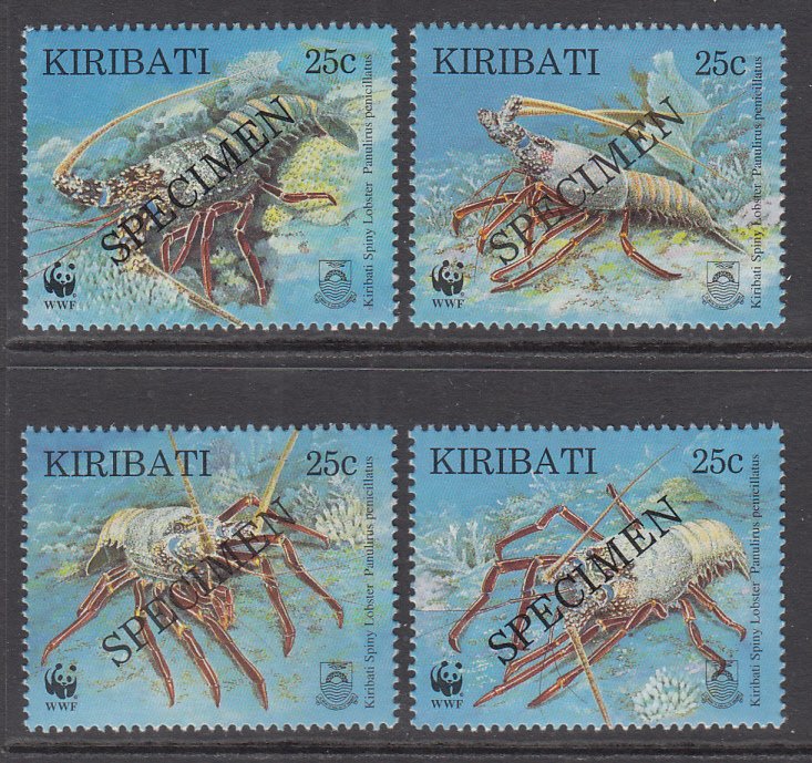 Kiribati 715-718 Lobsters Specimens MNH VF