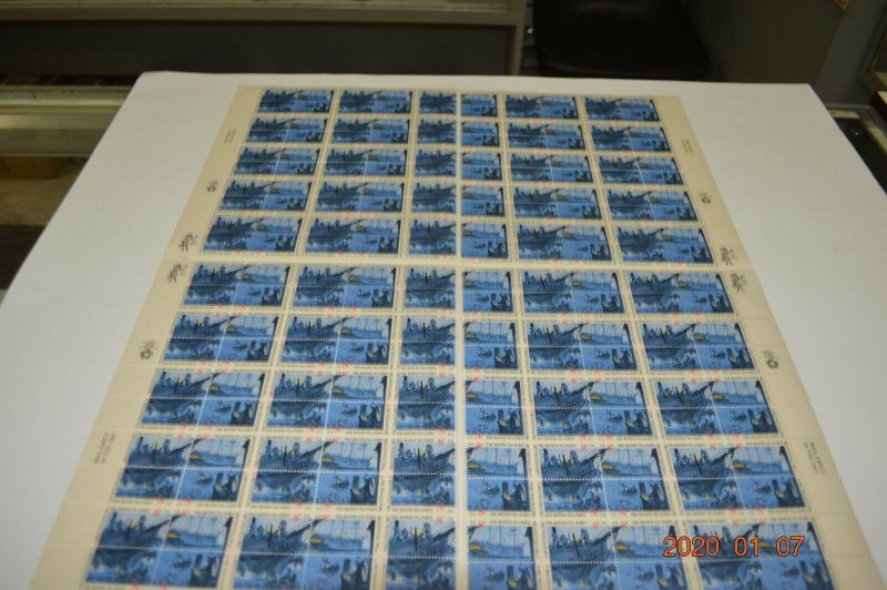 Round Robin set of 4 sheets Boston Tea Party Scott #1480-1493 matching plate #'s