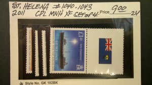 St. Helena 2011 Scott# 1040-1043 complete MNH VF XF set of 4 with labels