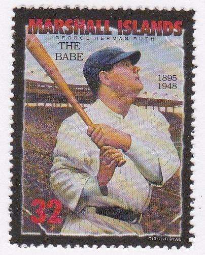 Marshall Islands # 665, Baseball Legend Babe Ruth, NH