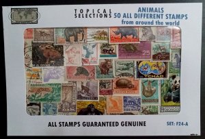 World Wide - packet of 50 different stamps featuring Animals - Set F24-A