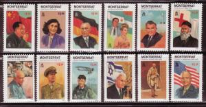 Montserrat 933-44 Famous Persons Mint NH