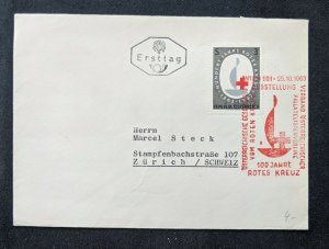 1963 Vienna Austria First Day Cover FDC to Zurich Switzerland