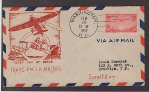 Scott C22 - Airmail. China Clipper On Fairway Cover    #02 C22FDI