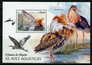 ANGOLA 2018  FAUNA AQUATIC BIRDS SOUVENIR SHEET MINT NH