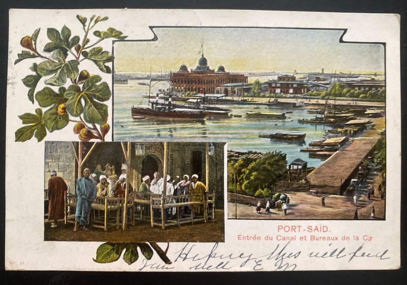 1912 Port Said Egypt Paqueboat Picture Postcard Cover To Melbourne Australia