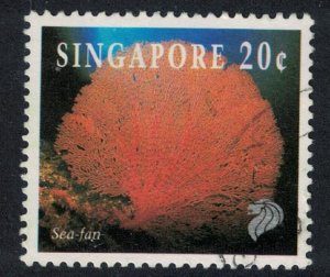 Singapore Sea Fan Coral Marine Life 20c 1984 Canc SG#743