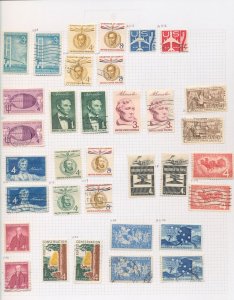 USA 1958/70 MH Used Collection on 15 Pages (Apx 200 Items) BL1480